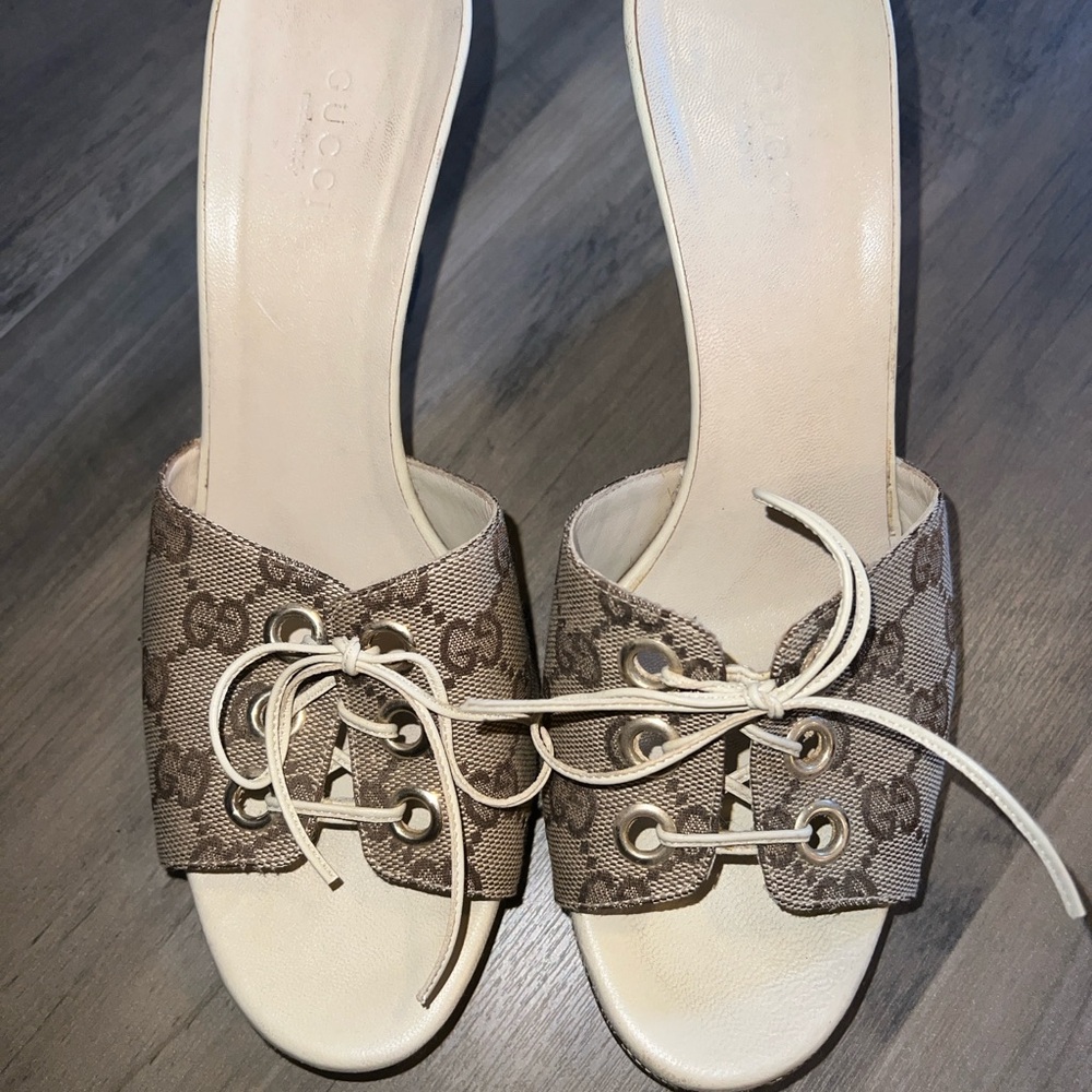 Gucci Brown wedges AUTHENTIC
